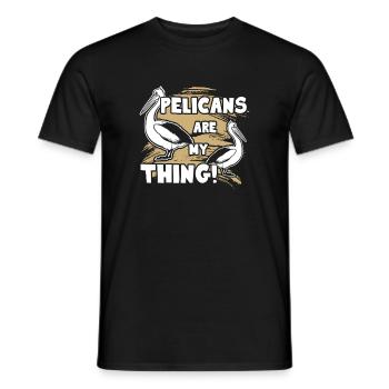 Pelikan Pelikane sind meine Sache - Männer T-Shirt - Schwarz - Vorne - AI Model Male 178 light (178cm)