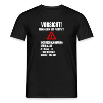 Teenager Jugendliche Witz Geburtstag Geschenk Spru - Männer T-Shirt - Schwarz - Vorne - AI Model Male 178 light (178cm)