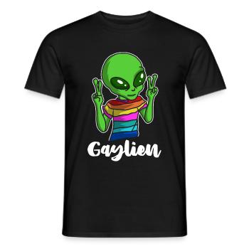 LGBT - Männer T-Shirt - Schwarz - Vorne - AI Model Male 178 light (178cm)