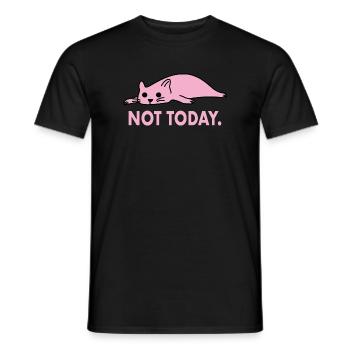 Not Today Katze Faul Lustig Arbeit - Männer T-Shirt - Schwarz - Vorne - AI Model Male 178 light (178cm)