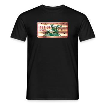 Mexiko Cowboy Schild - Männer T-Shirt - Schwarz - Vorne - AI Model Male 178 light (178cm)