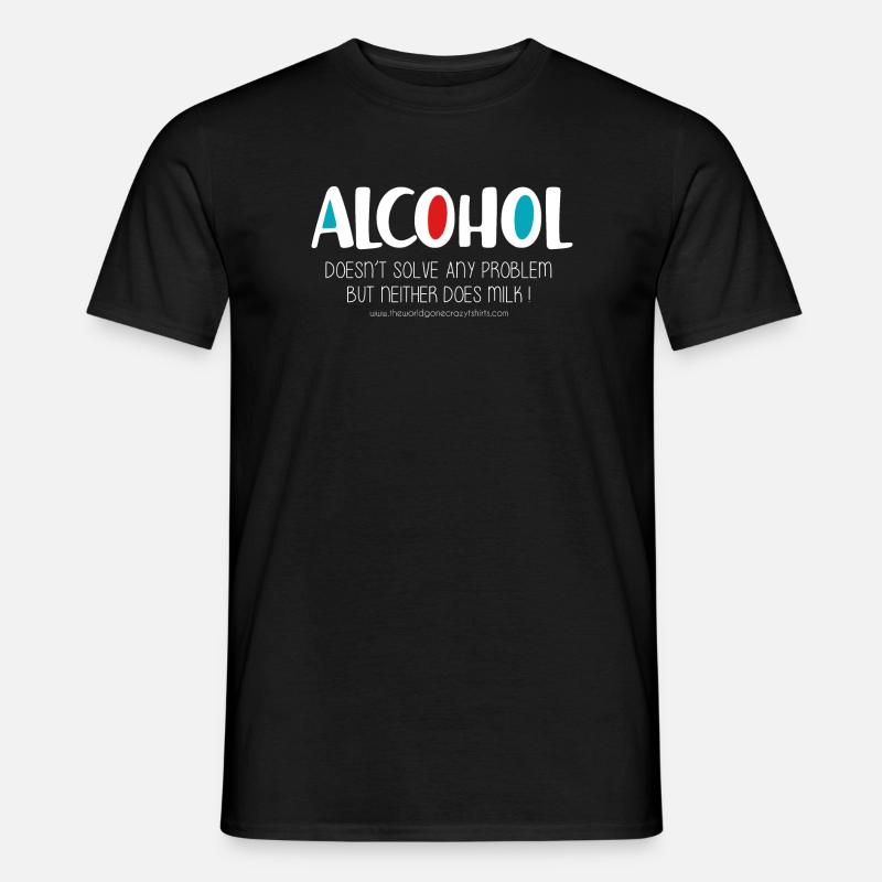 Alkohol (dunkel) - Männer T-Shirt - Schwarz