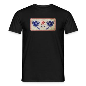 Bouclier du Texas - T-shirt homme - noir - Devant - AI Model Male 178 light (178cm)