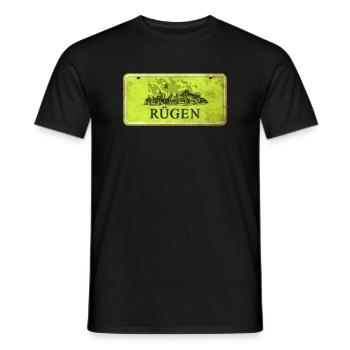 Rügen vintage sign - Men's T-Shirt - black - Front - AI Model Male 178 light (178cm)