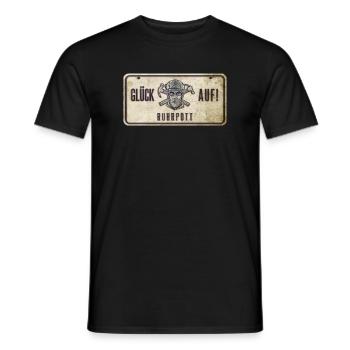 Glück auf Ruhrpott Schild - Männer T-Shirt - Schwarz - Vorne - AI Model Male 178 light (178cm)