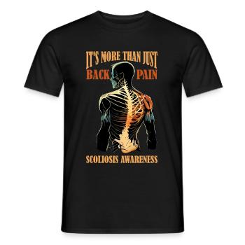 It's More Than Back Pain, Scoliosis Awareness 10 - Men's T-Shirt - black - Front - AI Model Male 178 light (178cm)