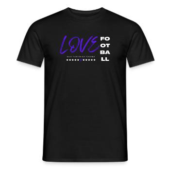 Love football blue - Men's T-Shirt - black - Front - AI Model Male 178 light (178cm)