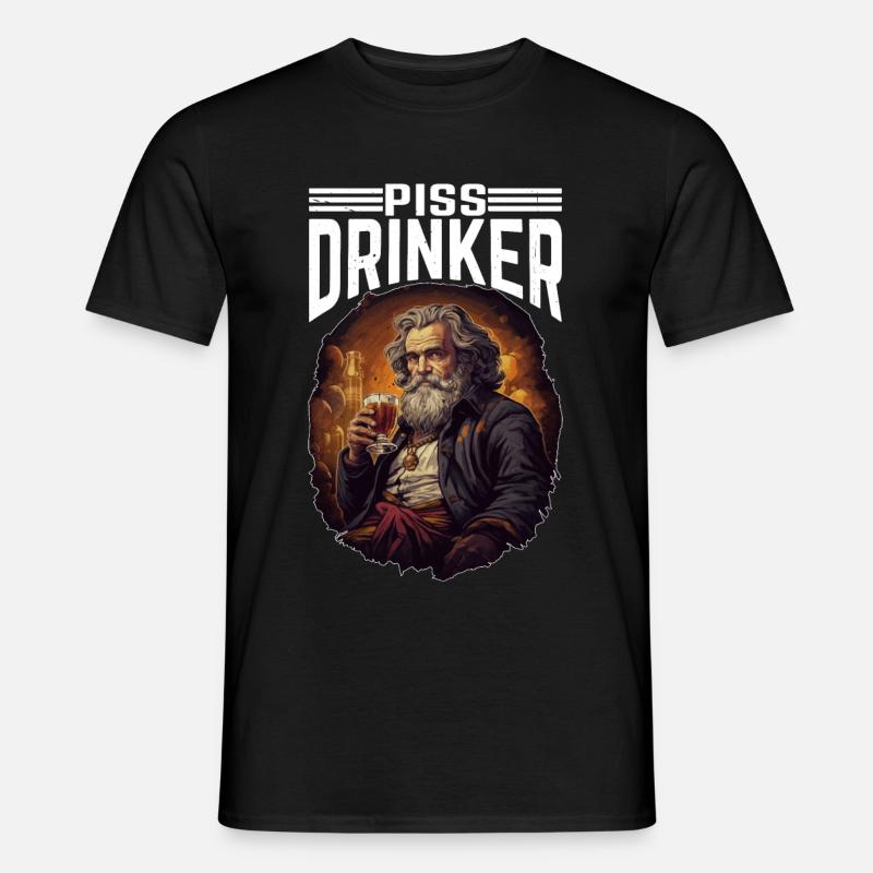 Piss Drinker 40 - Männer T-Shirt - Schwarz