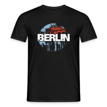 Porte de Brandebourg, Berlin, Allemagne - T-shirt homme - noir - Devant - AI Model Male 178 light (178cm)