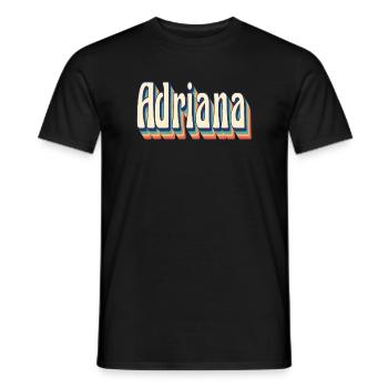 Adriana T-Shirt Retro Vintage T-Shirt Geschenk - Männer T-Shirt - Schwarz - Vorne - AI Model Male 178 light (178cm)