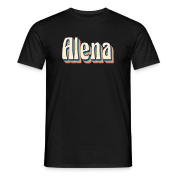 Alena rétro Vintage T-Shirt T-Shirt idée cadeau - T-shirt homme - noir - Devant - AI Model Male 178 light (178cm)