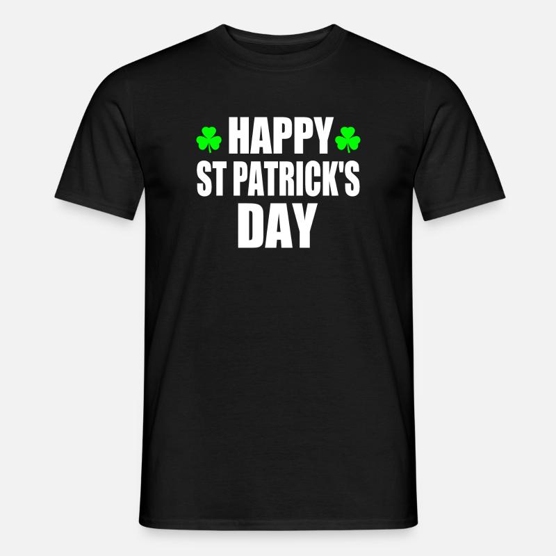 happy st patrick's day - Männer T-Shirt - Schwarz