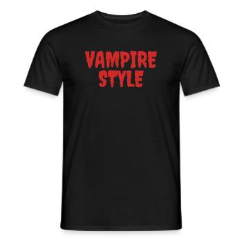 Vampire Style Playful Graphic Design - Men's T-Shirt - black - Front - AI Model Male 178 light (178cm)