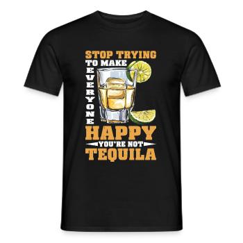 You're Not Tequila Stop Pleasing Everyone 2 - Männer T-Shirt - Schwarz - Vorne - AI Model Male 178 light (178cm)