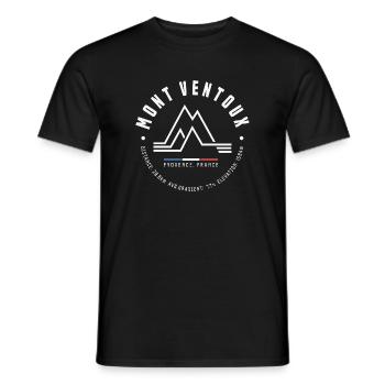 MONT VENTOUX FRANKREICH BERG ANSTIEG RADSPORT - Männer T-Shirt - Schwarz - Vorne - AI Model Male 178 light (178cm)