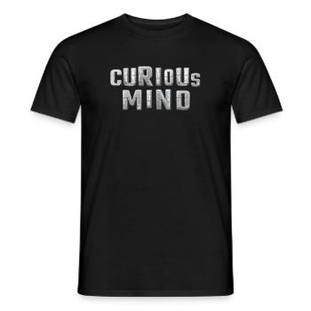 curious Mind metallic 3d - Männer T-Shirt - Schwarz - Vorne - AI Model Male 178 light (178cm)