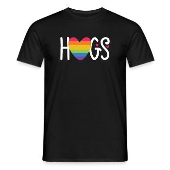 LGBT Pride Monat - Umarmungen - Männer T-Shirt - Schwarz - Vorne - AI Model Male 178 light (178cm)