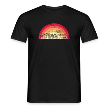 München - Vintage Logo - Sunset MUNCHEN - Männer T-Shirt - Schwarz - Vorne - AI Model Male 178 light (178cm)