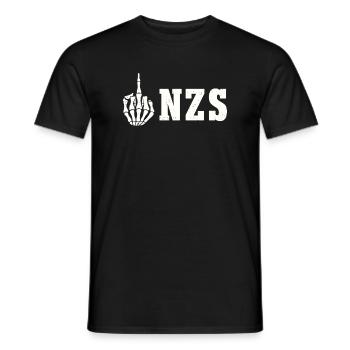 Antifa Antifascist Statement FCK NZS - Men's T-Shirt - black - Front - AI Model Male 178 light (178cm)
