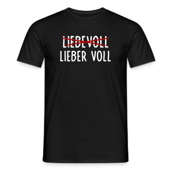 Lieber voll als Liebevoll / Witziger Bier Spruch - Männer T-Shirt - Schwarz - Vorne - AI Model Male 178 light (178cm)