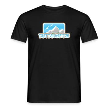 Trettachspitze als Berg - Männer T-Shirt - Schwarz - Vorne - AI Model Male 178 light (178cm)