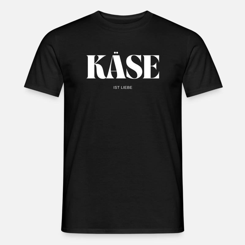 Käse ist Liebe - Männer T-Shirt - Schwarz