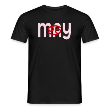 Birthday May - Zodiac Sign Cancer - Men's T-Shirt - black - Front - AI Model Male 178 light (178cm)