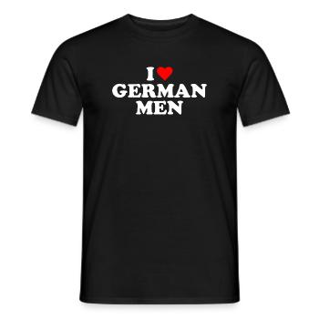 Ich liebe Deutsche Männer - Männer T-Shirt - Schwarz - Vorne - AI Model Male 178 light (178cm)