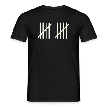 10 strokes - Men's T-Shirt - black - Front - AI Model Male 178 light (178cm)