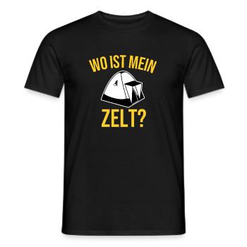 Festival Tent Camping Gift - Men's T-Shirt - black - Front - AI Model Male 178 light (178cm)