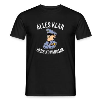 Alles klar Herr Kommissar - Männer T-Shirt - Schwarz - Vorne - AI Model Male 178 light (178cm)