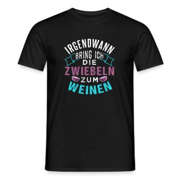 À un moment donné, je fais pleurer les oignons - T-shirt homme - noir - Devant - AI Model Male 178 light (178cm)