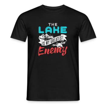 The Lake is my greatest enemy - Männer T-Shirt - Schwarz - Vorne - AI Model Male 178 light (178cm)