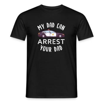 Cadeau d'officier de police pour les enfants - T-shirt homme - noir - Devant - AI Model Male 178 light (178cm)