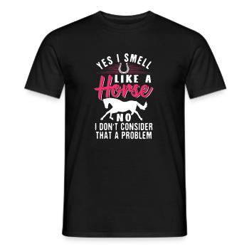 Smell like horse - Men's T-Shirt - black - Front - AI Model Male 178 light (178cm)