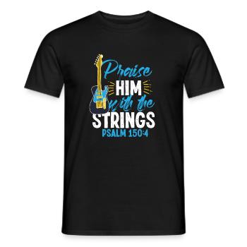 guitare électrique guitare jésus dieu - T-shirt homme - noir - Devant - AI Model Male 178 light (178cm)