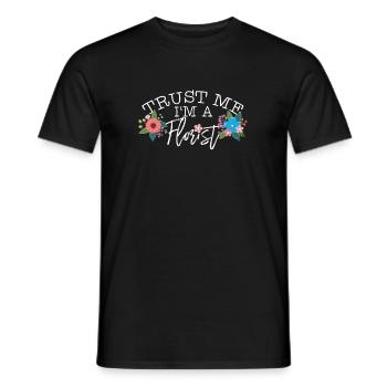 Florist florist gift idea - Men's T-Shirt - black - Front - AI Model Male 178 light (178cm)