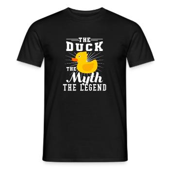Rubber Duck Squeaky Duck Gift - Men's T-Shirt - black - Front - AI Model Male 178 light (178cm)