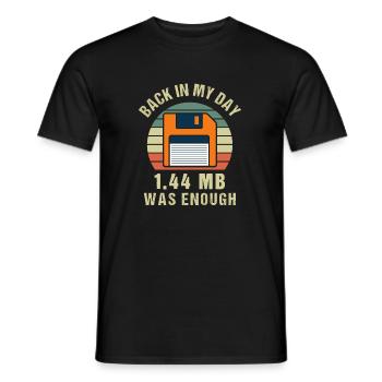 Cadeau rétro de disquette de programmeur - T-shirt homme - noir - Devant - AI Model Male 178 light (178cm)