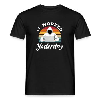 Idée cadeau rétro programmeur - T-shirt homme - noir - Devant - AI Model Male 178 light (178cm)