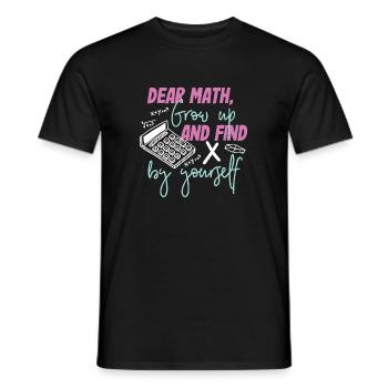 Math math gift girl - Men's T-Shirt - black - Front - AI Model Male 178 light (178cm)