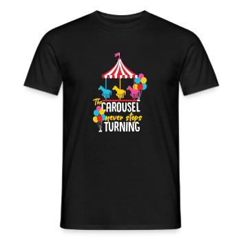 Carousel fair gift idea - Men's T-Shirt - black - Front - AI Model Male 178 light (178cm)