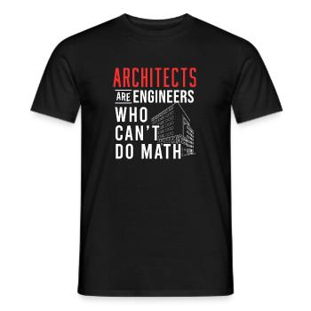 Architect architecture math - Men's T-Shirt - black - Front - AI Model Male 178 light (178cm)