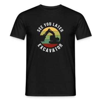 Bagger Baggerfahrer Geschenkidee - Männer T-Shirt - Schwarz - Vorne - AI Model Male 178 light (178cm)