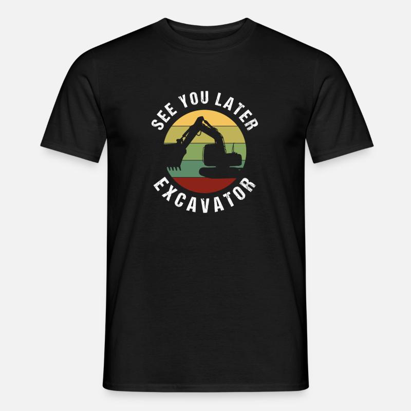 Bagger Baggerfahrer Geschenkidee - Männer T-Shirt - Schwarz