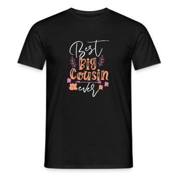 Meilleur Grande Cousine Gros Cousin Cadeau Fille - T-shirt homme - noir - Devant - AI Model Male 178 light (178cm)
