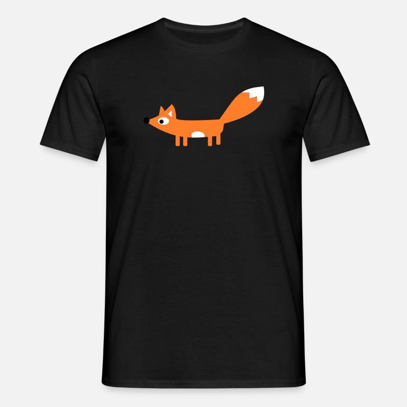 Fuchs - Männer T-Shirt - Schwarz