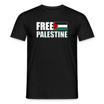Free Palestine - Men's T-Shirt - black - Front - AI Model Male 178 light (178cm)