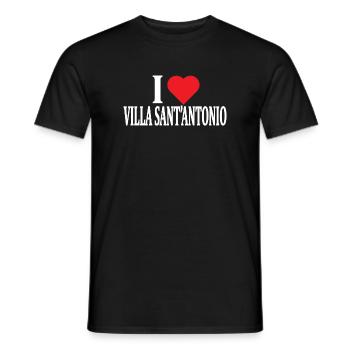 t-shirt Io amo Villa Sant'Antonio Sardinia - Men's T-Shirt - black - Front - AI Model Male 178 light (178cm)