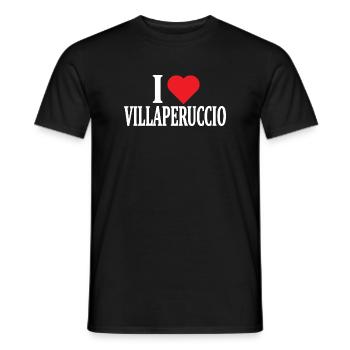 t-shirt I love Villaperuccio t-shirt Sardinia - Men's T-Shirt - black - Front - AI Model Male 178 light (178cm)
